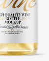 Clear Glass White Wine Bottle Mockup Clear Glass White Wine Bottle Mockup