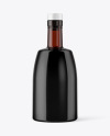Amber Glass Bottle with Black Rum Mockup