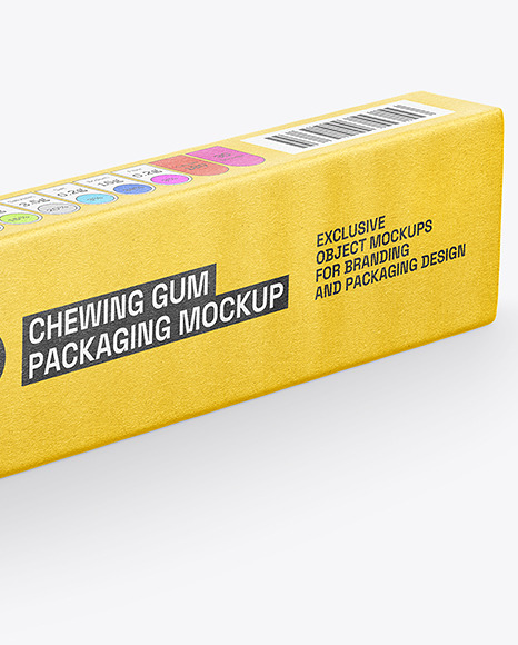 Kraft Paper Packaging w/ Chewing Gum Pads Mockup