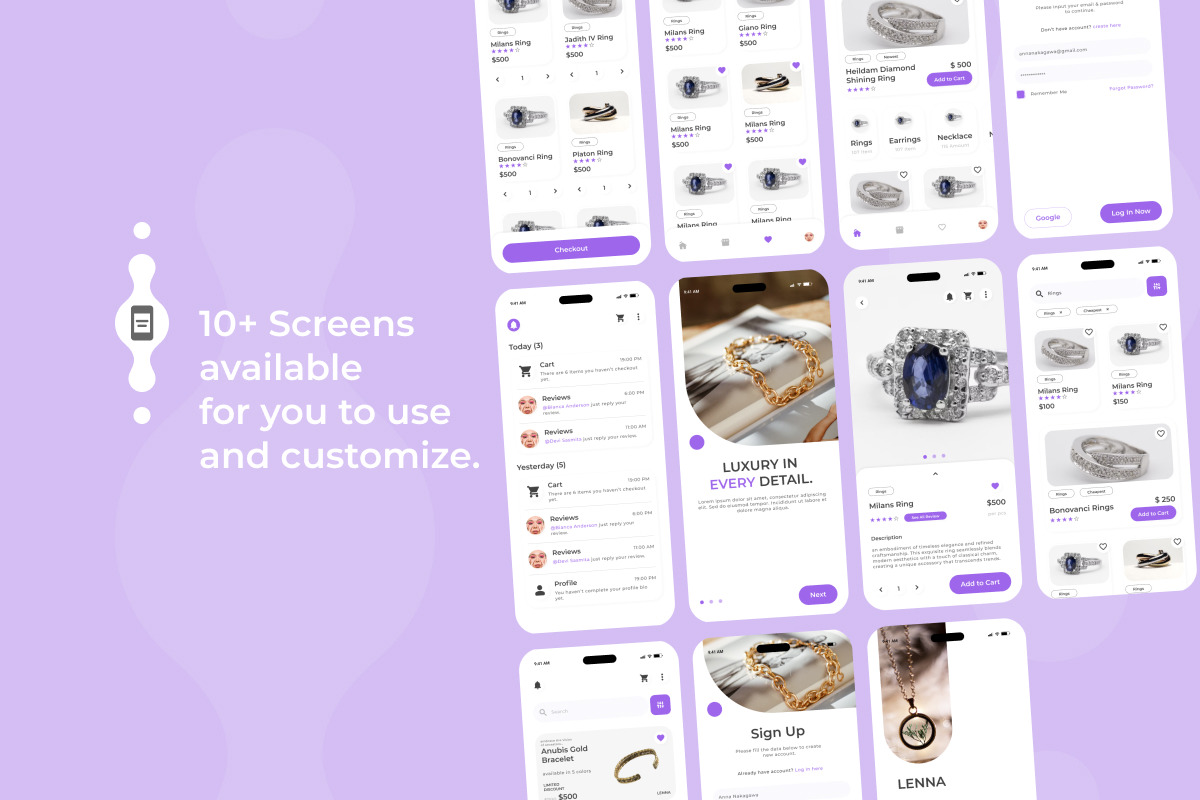 Lenna - Jewelry Store Mobile App Lenna - Jewelry Store Mobile App