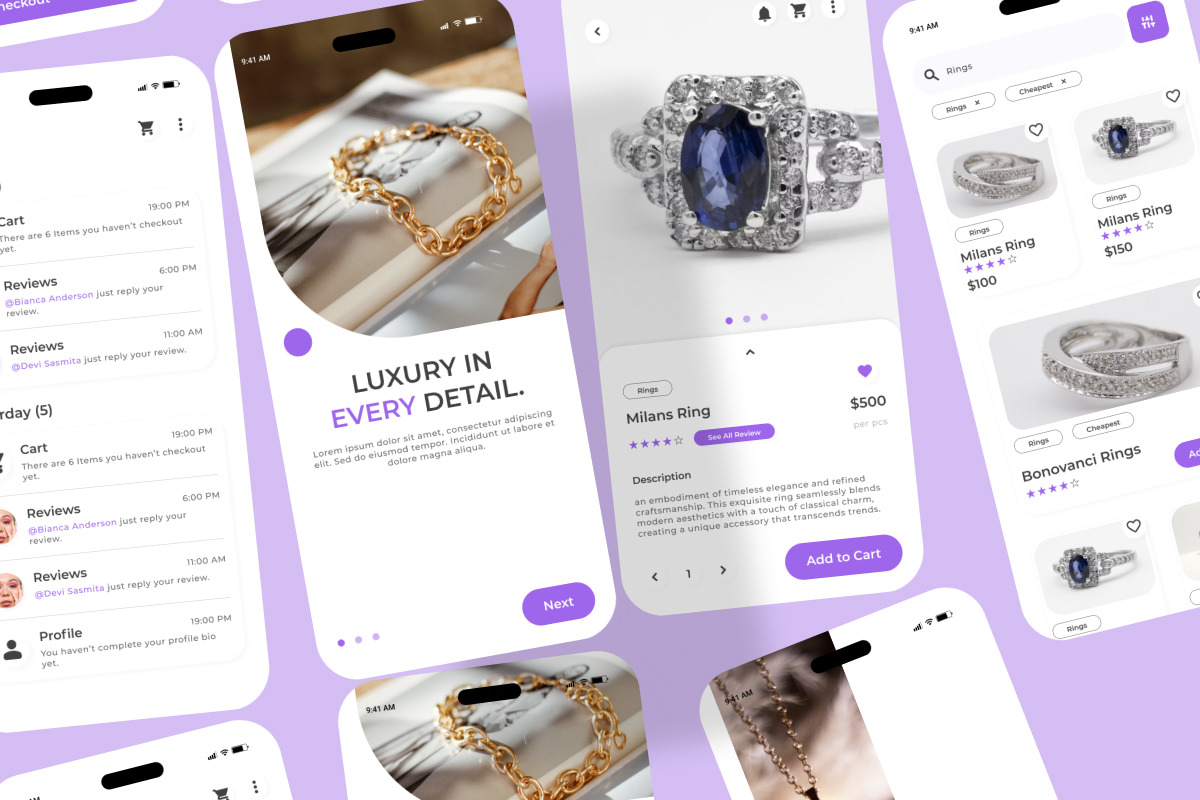 Lenna - Jewelry Store Mobile App Lenna - Jewelry Store Mobile App