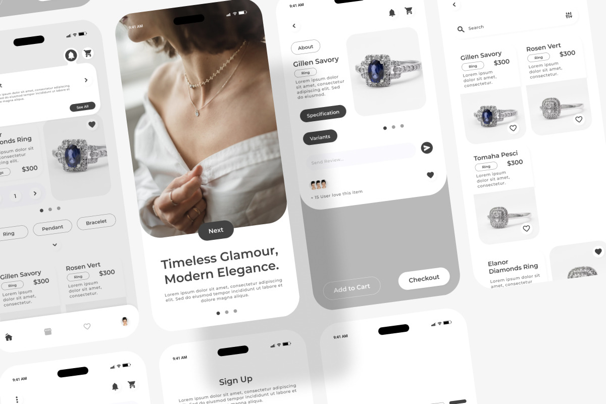 Neumbra - Jewelry Store Mobile App Neumbra - Jewelry Store Mobile App