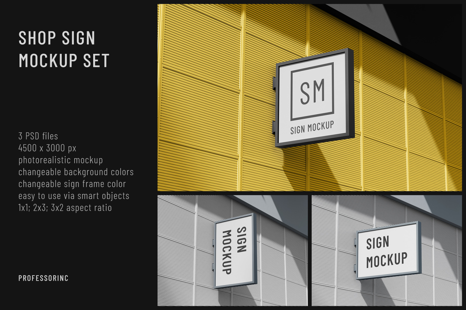 Shop Sign Mockup Set Shop Sign Mockup Set
