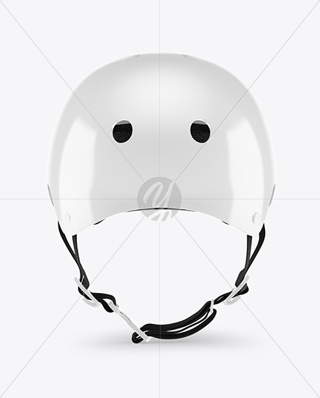 Glossy Helmet Mockup - Back View