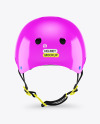 Glossy Helmet Mockup - Back View