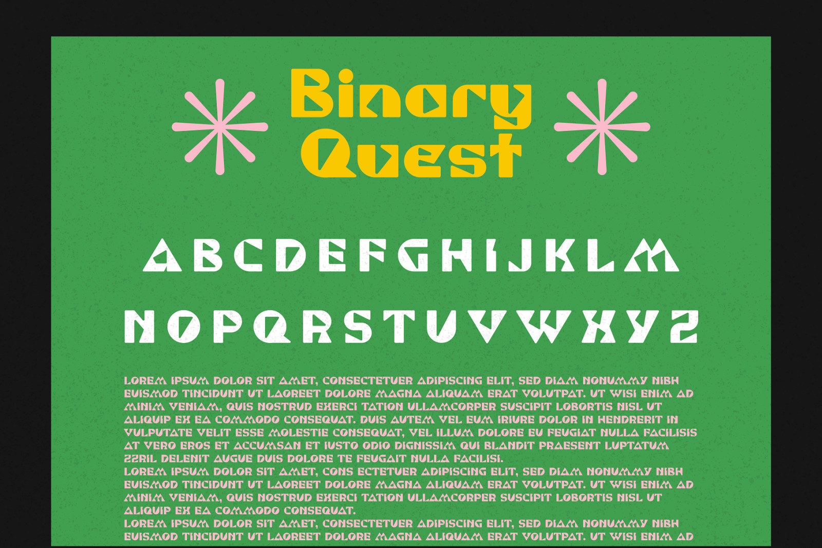 Binary Quest - Quirky Computer Font