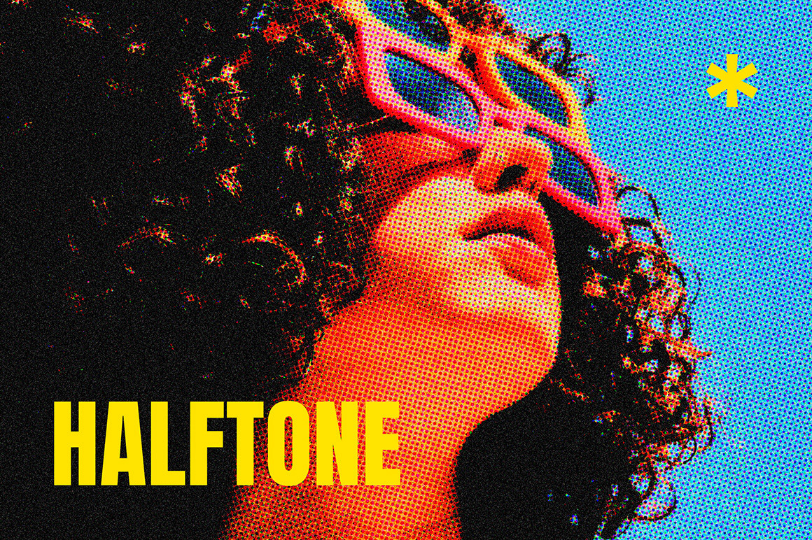 Comic Halftone Photo Effect