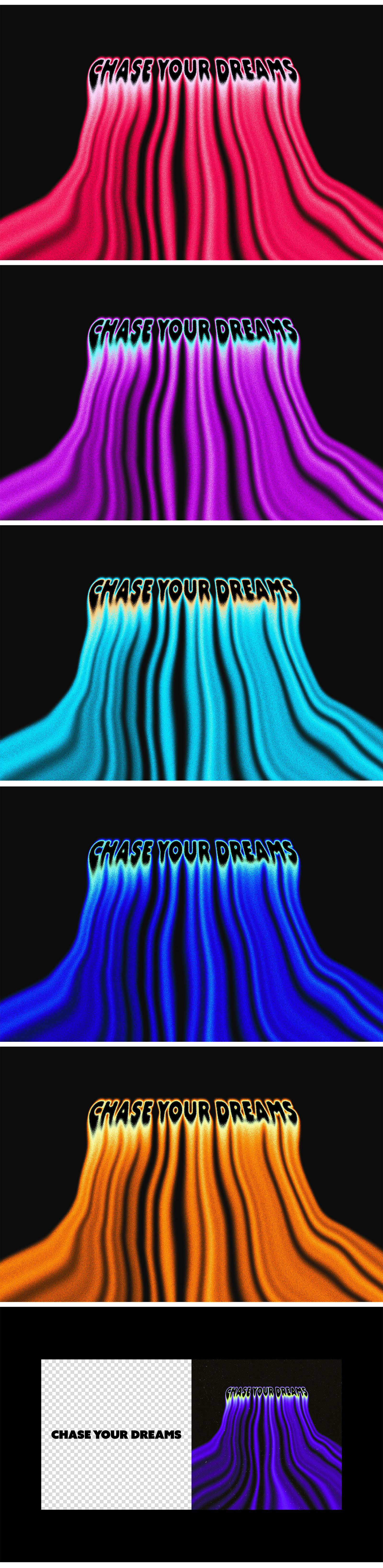 Liquid Melting Illusion Text Effect