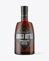 Amber Glass Bottle Mockup