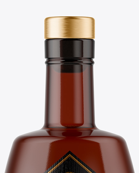 Amber Glass Bottle Mockup