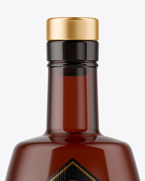 Amber Glass Bottle Mockup