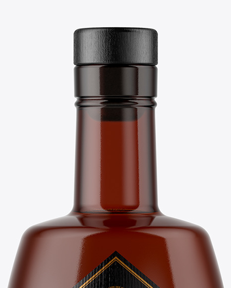 Amber Glass Bottle Mockup