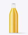 Orange Juice Bottle with Metal Cap Mockup