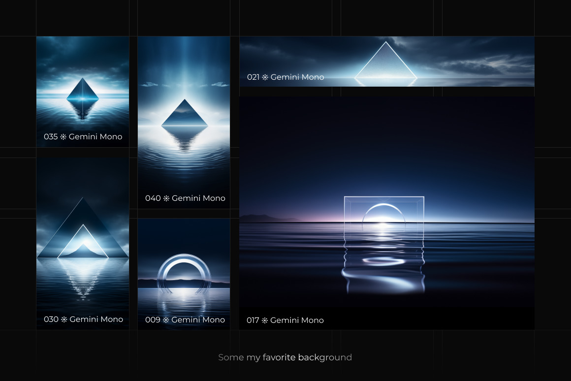 Gemini Mono ❊ Background Set