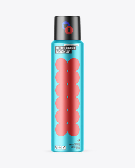 Matte Metallic Deodorant Mockup - Matte bottle mockup