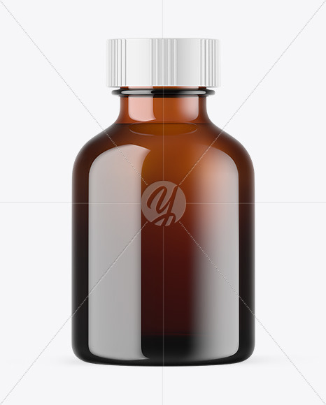 Amber Glass Essential Oil Bottle Mockup