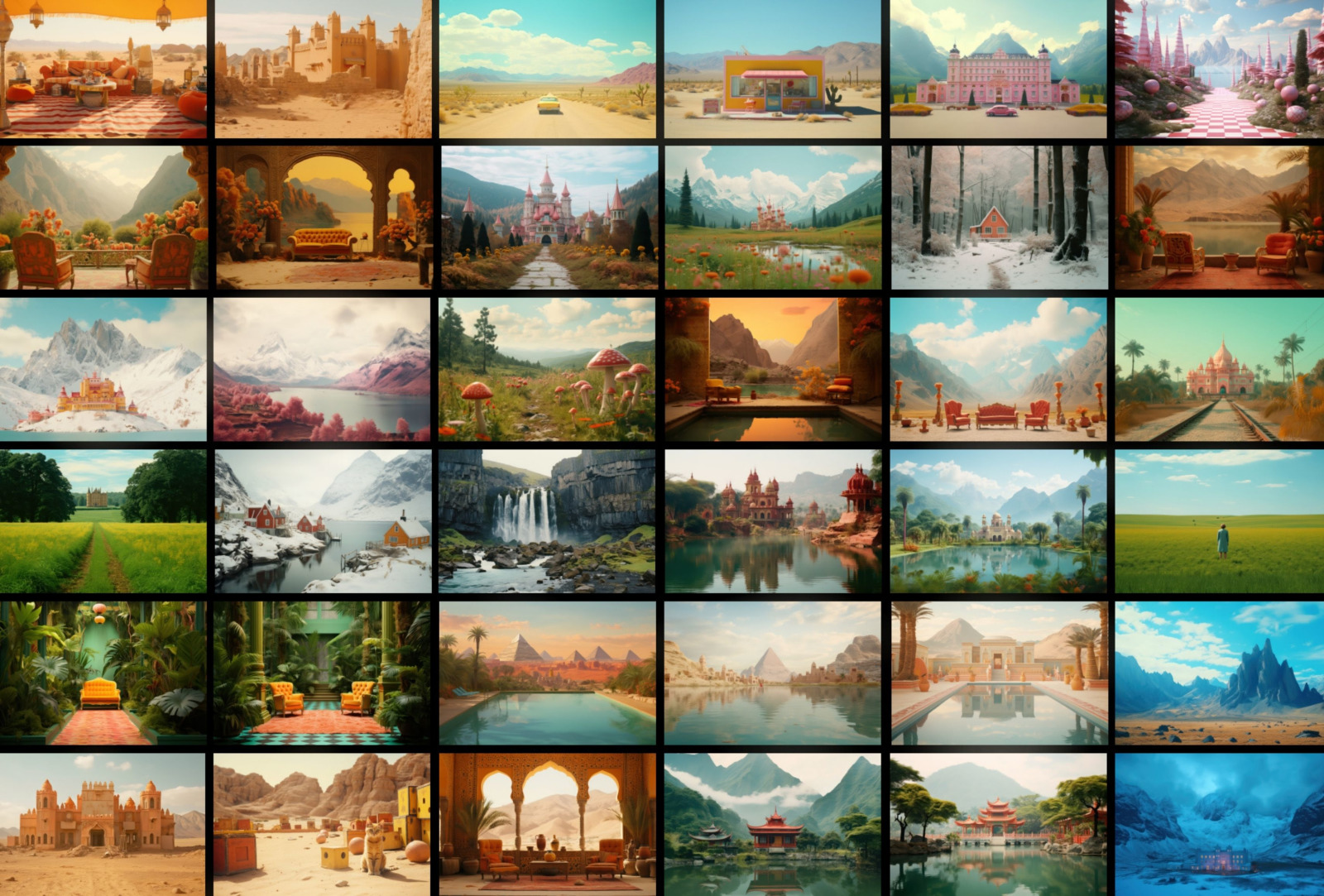 300+ Cinematic Wes Anderson Landscapes