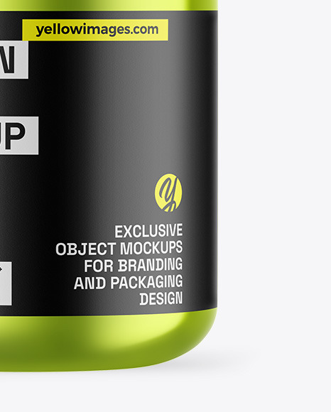 Metallic Protein Jar Mockup Metallic Protein Jar Mockup