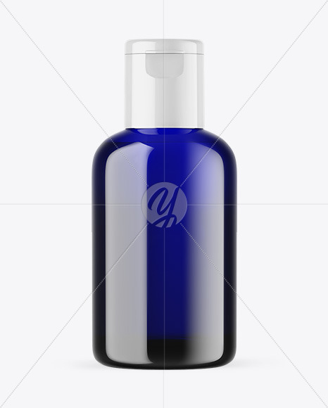 Blue Cosmetic Bottle Mockup