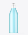 Frosted Beverage Bottle with Metal Cap Mockup