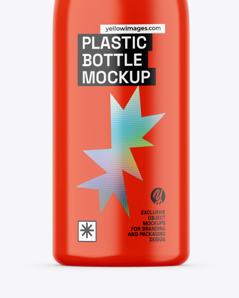 Glossy Plastic Bottle Mockup