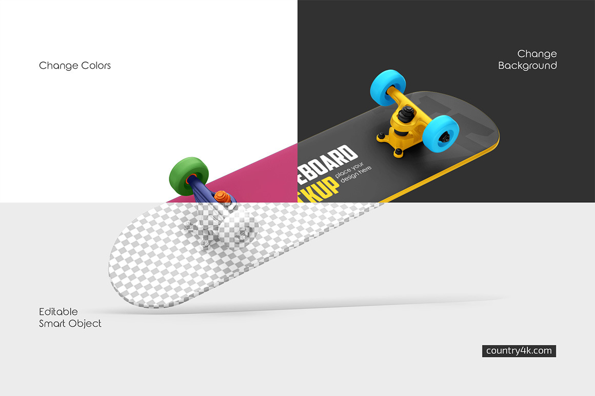 Skateboard Mockup Set Skateboard Mockup Set