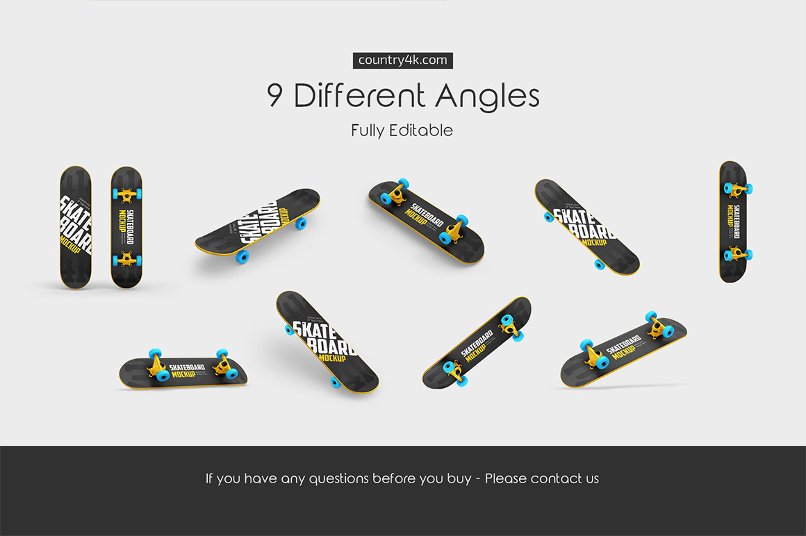 Skateboard Mockup Set Skateboard Mockup Set