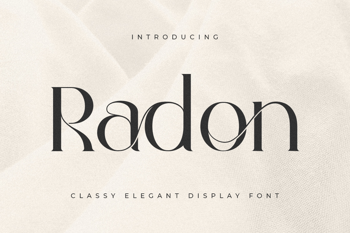 Radon - Classy Elegant Display Font Radon - Classy Elegant Display Font