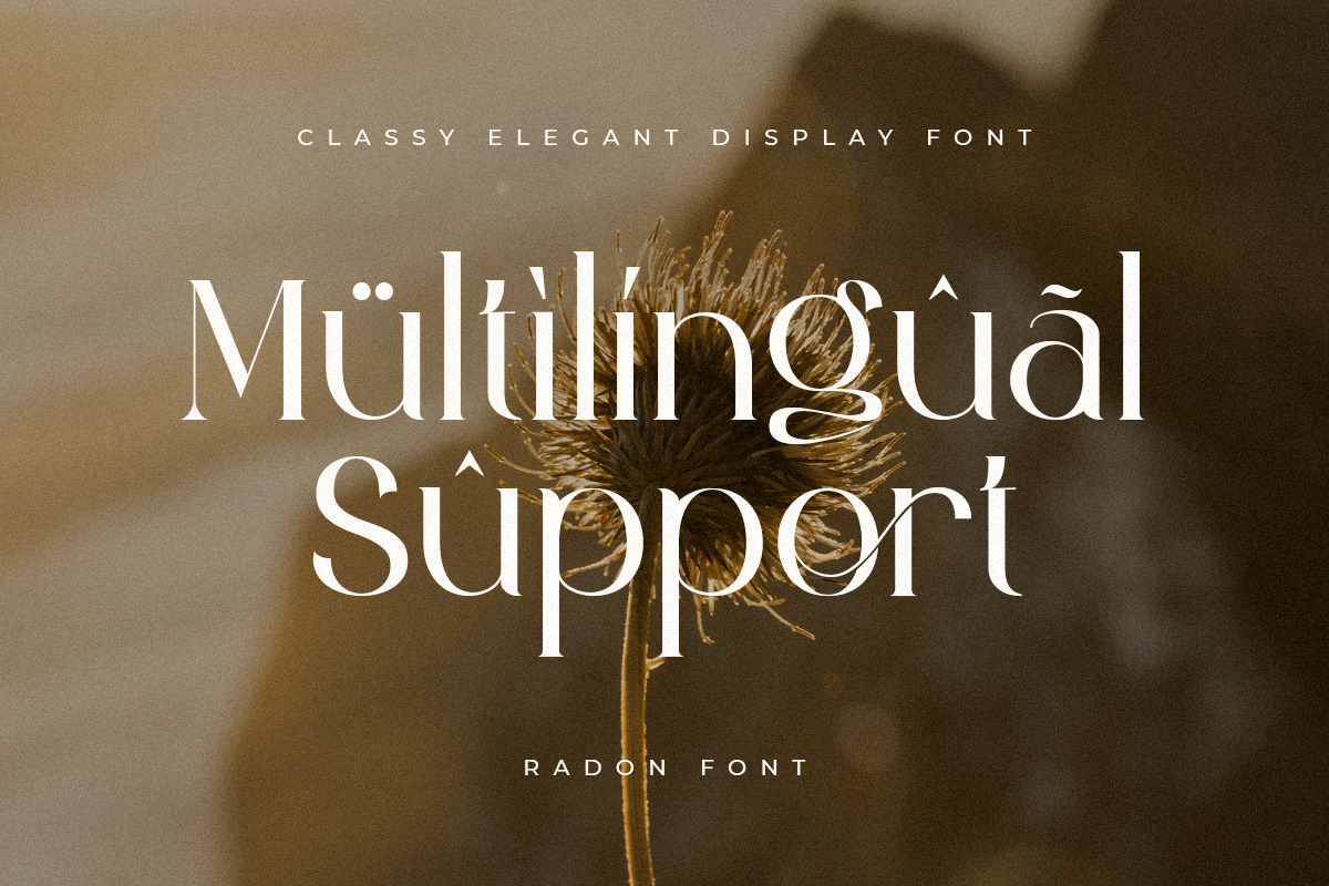 Radon - Classy Elegant Display Font Radon - Classy Elegant Display Font