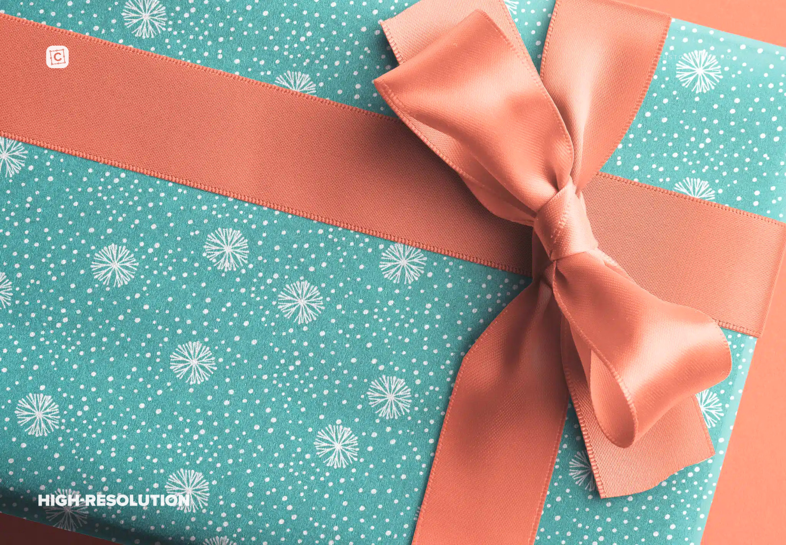 Gift Box Mockup with Bow and Silk Ribbons Gift Box Mockup with Bow and Silk Ribbons