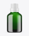 Green Glass Essential Oil Bottle Mockup