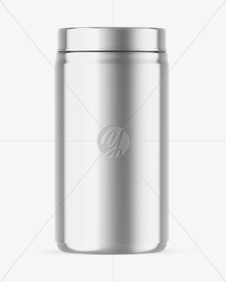 Metallic Protein Jar Mockup Metallic Protein Jar Mockup