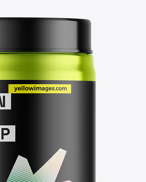 Metallic Protein Jar Mockup Metallic Protein Jar Mockup