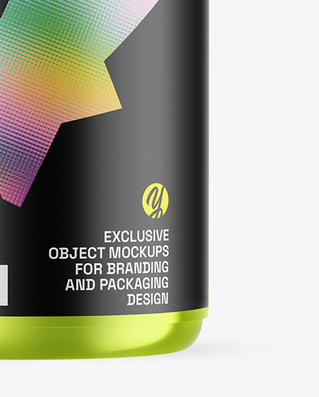 Metallic Protein Jar Mockup Metallic Protein Jar Mockup