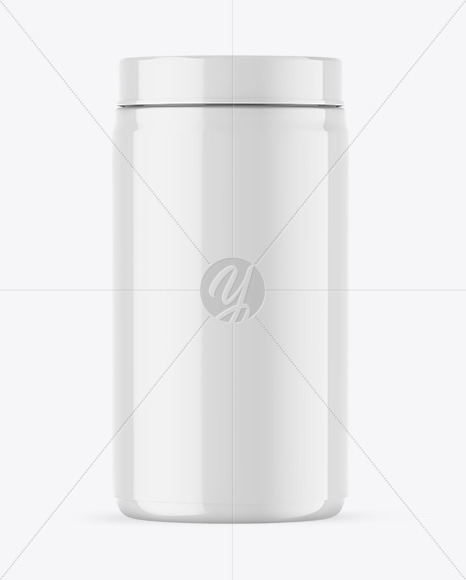 Glossy Protein Jar Mockup