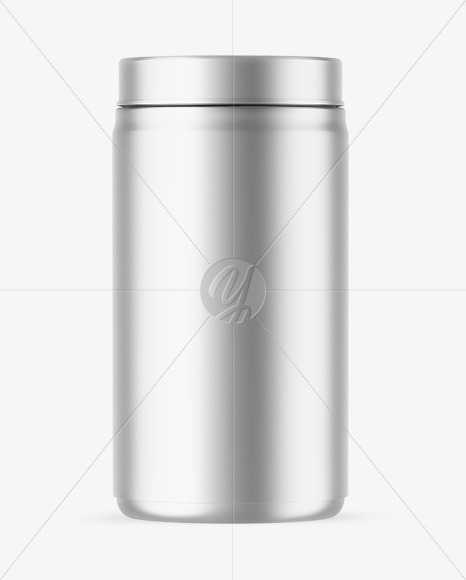 Matte Metallic Protein Jar Mockup Matte Metallic Protein Jar Mockup