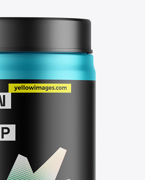 Matte Metallic Protein Jar Mockup Matte Metallic Protein Jar Mockup