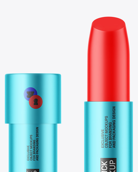 Matte Metallic Lipstick Mockup
