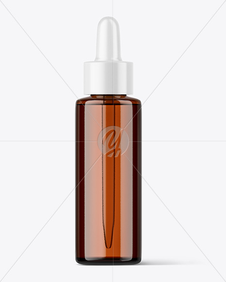 Amber Glass Dropper Bottle Mockup
