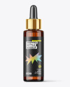 Amber Glass Dropper Bottle Mockup