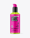 Clear Cosmetic Bottle with Pump Mockup