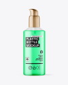 Frosted Color Liquid Cosmetic Bottle with Pump Mockup
