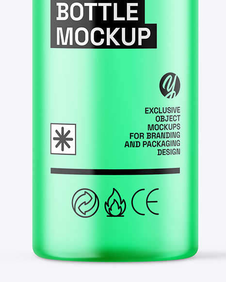 Frosted Color Liquid Cosmetic Bottle with Pump Mockup