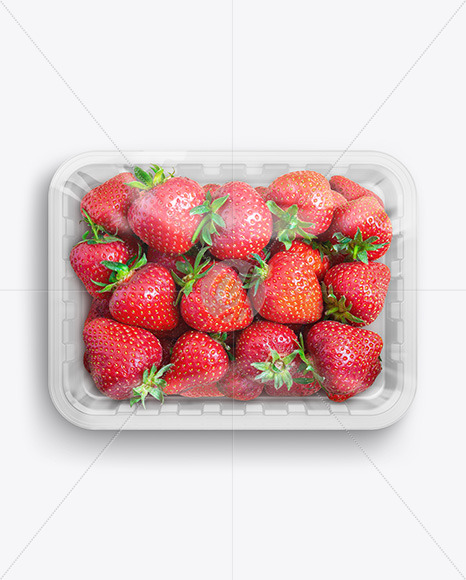 Tray With Strawberry Mockup