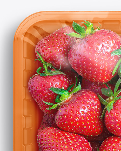 Tray With Strawberry Mockup