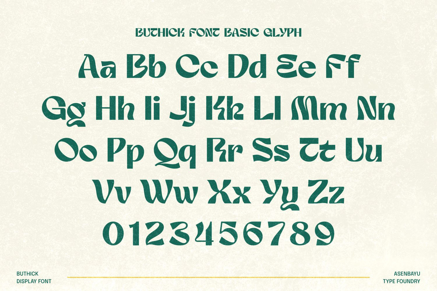 Buthick - Unique Decorative Typeface Buthick - Unique Decorative Typeface