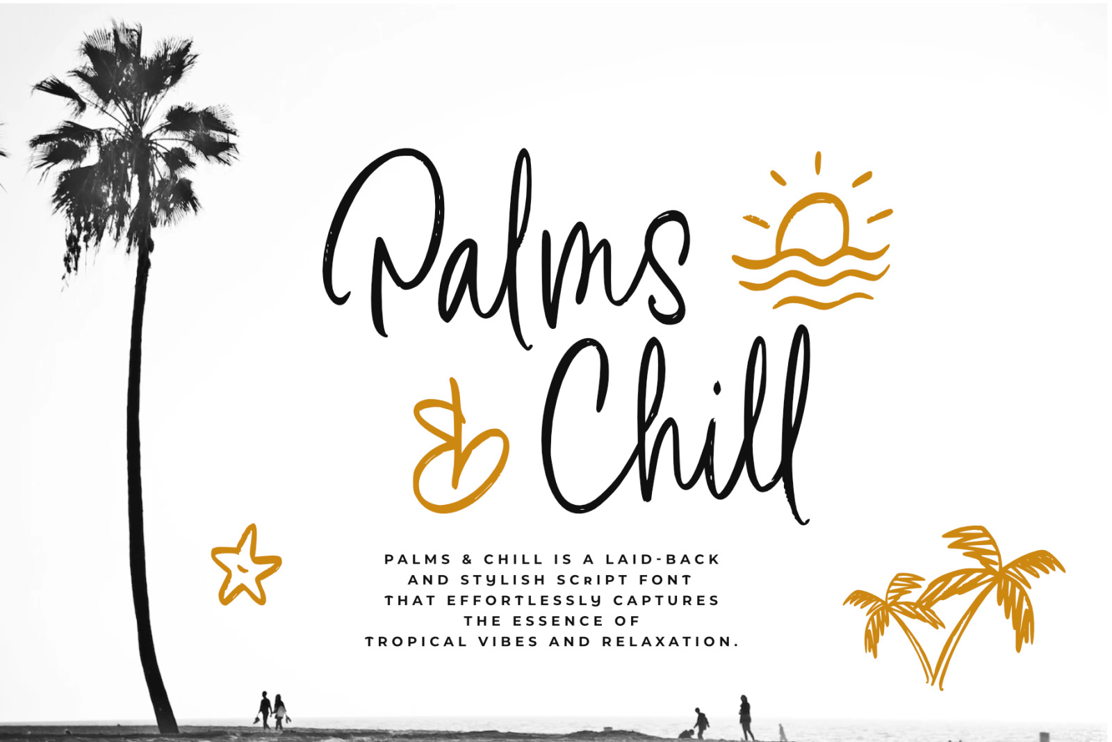 Palms & Chill Handwritten Script Palms & Chill Handwritten Script