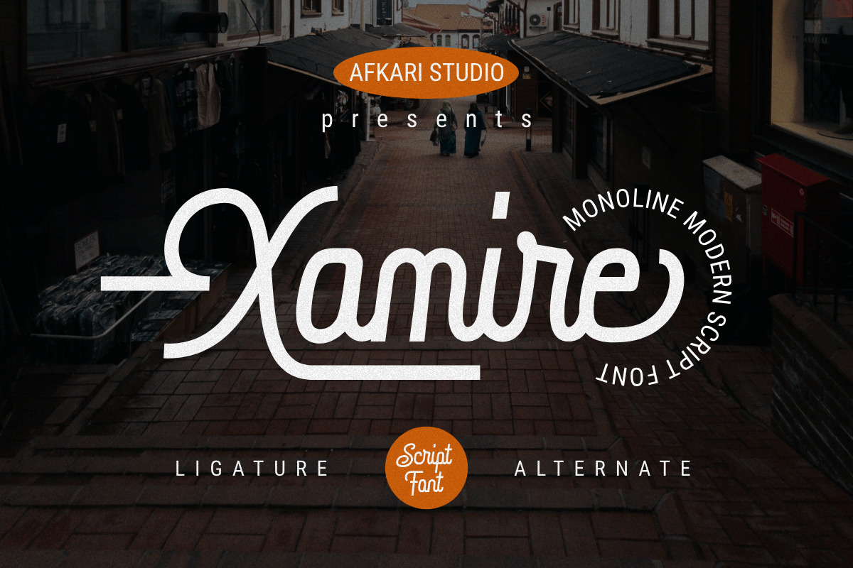 Xamire - Monoline Modern Script Font Xamire - Monoline Modern Script Font