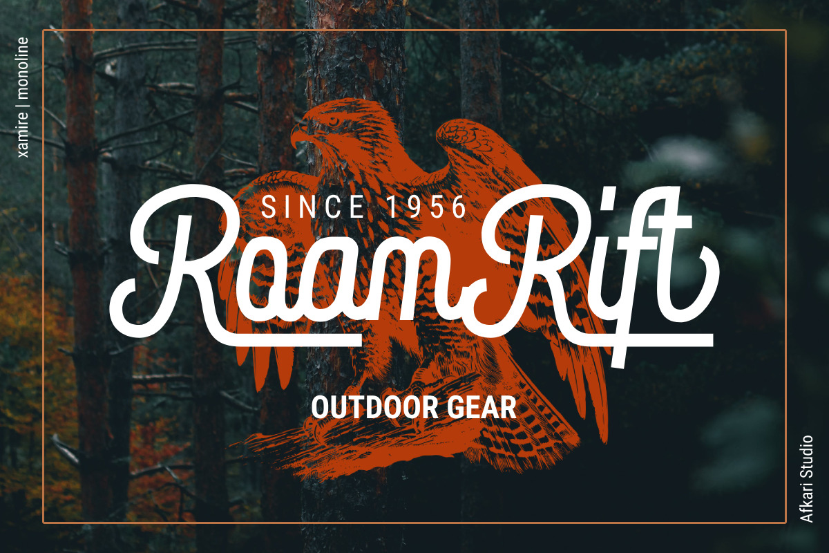 Xamire - Monoline Modern Script Font Xamire - Monoline Modern Script Font