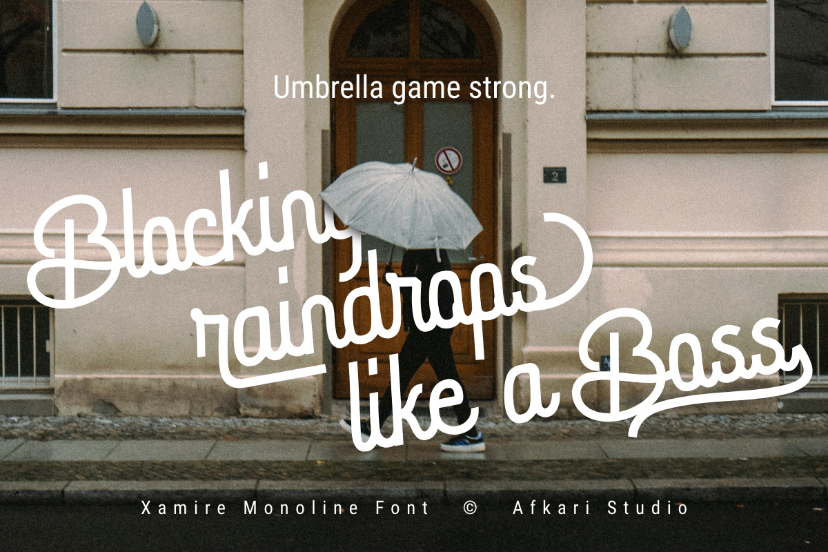 Xamire - Monoline Modern Script Font